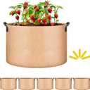 Simple Deluxe 5 Pack 20 Gallon Grow Bags, 300G Vegetable/Flower/Plant Fabric Pots with Handles, Heavy Duty Thickened Nonwoven Planting Bag with 5 Pcs Plant Labels
