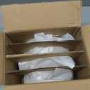 E-far Pasta Bowls Set of 4, 35oz Large Salad Bowl Plate for Dinner Serving Soup, Wide & Shallow Ceramic Stoneware Pasta Plates, Microwave & Dishwasher Safe, Reactive Glaze Texture-Stripe, Creamy Beige