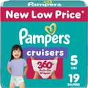 Pampers Diapers - Cruisers 360 - Size 5, 19 Count, Babyproof up to 100% Leakproof Pull-On Diaper