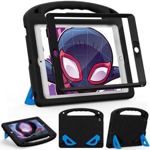 Kids Case for iPad 9th/8th/7th Generation (iPad 10.2 inch 2021/2020/2019), Shockproof Case with Screen Protector (Black)