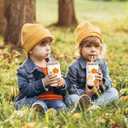 Whaline 2 Pack Fall Drinking Glasses 16oz Pumpkin Flower Star Glass Cup Orange Apricot Pumpkin Iced Coffee Cup with Lid Straw for Autumn Thanksgiving Cocktail Whiskey Beer Soda