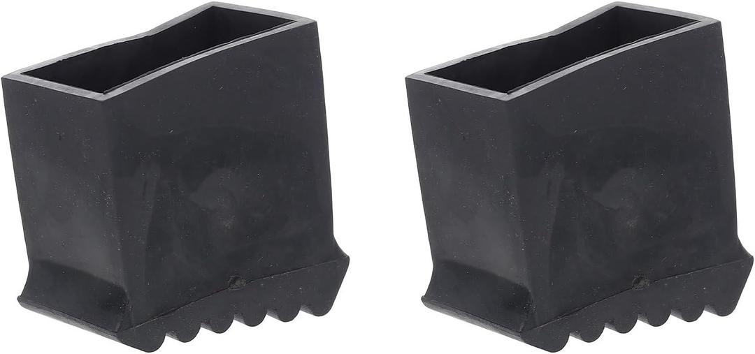 DOITOOL Werner Ladder Accessories 2Pcs Step Ladder Foot Covers Non Slip Ladder Feet Mat Folding Ladder Feet Rubber Pads Covers Ladder Foot Pads Ladder Leg Caps - Inner Size: 2.36 x 1.18 inch (Black)