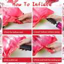 2 x Happy Valentine's Day Balloons, Lip Balloon Lipstick Balloon Red Rose Balloons for valentines day decorations Wedding Decor Anniversary Decorations Romantic