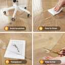 Royhom Clear Chair mat for Hardwood Floor 58 x 84 Inches, Clear Floor Mat for Rolling Chairs, Desk Hard Surface Pad, Waterproof Rectangle Protector Pad