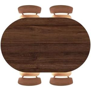 SPLINDO Oval Table Cloth Cover Wood Grain Fitted Tablecloth with Elastic Edge Brown Tablecloths Washable Cloths for Restaurant Farmhouse Party Decor, Fit for 48 x 68 Inch Tables, Style 14