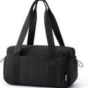 G4Free Small Gym Bag for Women 14 Inch Mini Gym Duffle Bag with Wet Compartment Cute Duffel for Travel Sport Workout (Black)