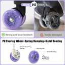 ROPLUS Aluminium Frame Carry on Luggage with Smooth Jelly Wheels, Hardside Zipperless Rolling Suitcase with TSA Lock (BlackPurple, 21-Inch)