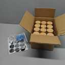 Glass Spice Jars with Label - Square Spice Containers 4 oz - Includes Cleaning Brush & Label pen - Seasoning Jars - 12Pcs