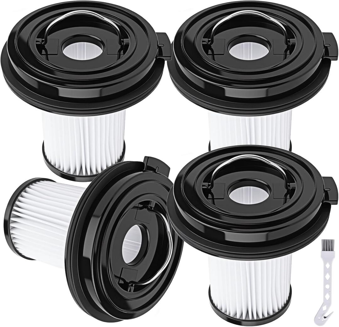 4 Pack Cleanview XR Filter Replacement for Bissell Cleanview Cleanview XR Pet 300W & XR 200W Powerlifter Turbo Cordless Stick Vacuum Cleaner 3789 3789U 3789X 3797 3797V 3797W, Replace #1638010