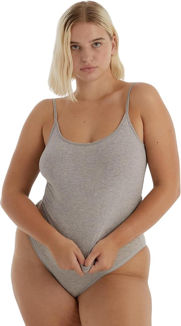 Organic Basics Women's Core Organic Cotton High-leg Brief Underwear (Large, Grey Mlange)