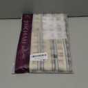 Jinchan Striped Linen Kitchen Curtains 36 Inch Cafe Tier Curtains Balanced Stripe Farmhouse Small Drapes for Bathroom Laundry Over Sink Half Window Light Filtering 2 Panels Blue on Linen