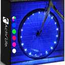 Activ Life 2-Tire Pack LED Bike Wheel Lights with Batteries Included, Get 100% Brighter and Visible from All Angles for Ultimate Safety and Style (Blue)
