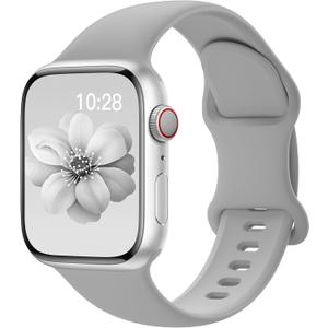 Sport Silicone Band Compatible with Apple Watch Bands 40mm 38mm 41mm 44mm 45mm 42mm 49mm Women Men,Soft Wristband Waterproof Replacement Sport Strap for iWatch Bands Series 9 8 7 6 5 4 3 2 1 SE Ultra