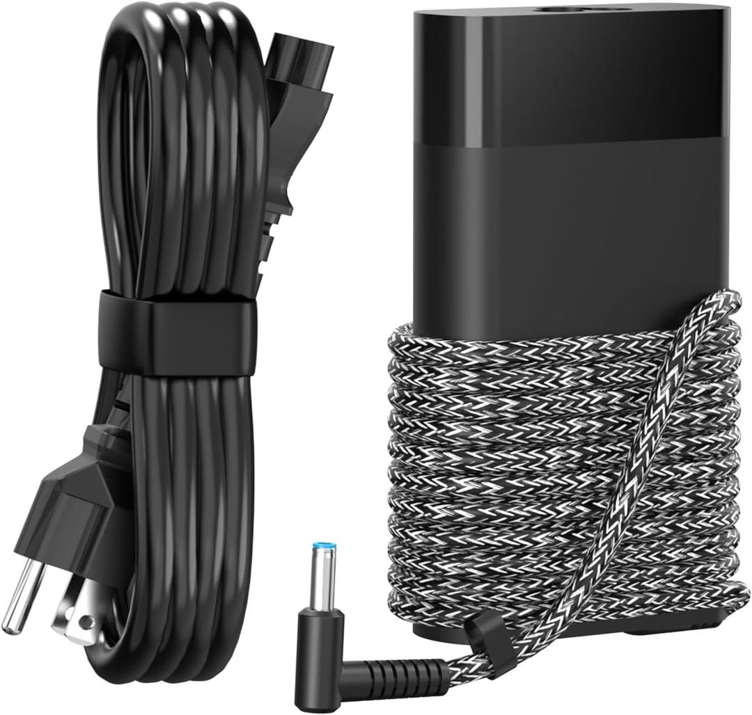 65W Laptop Charger for HP Envy 13 15 17 15t 15m 17m X360: 15-1039wm 15-1033wm 15-1010dx 15-w237cl 15-w110nr 15-as043cl 15-ee1093cl 15t-as100 15t-cn100 15m-cn0011dx, AC Adapter Power Supply Cord