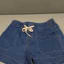 luvamia Jean Shorts for Women High Waisted Pull On Drawstring Elastic Waist Trendy Stretchy Denim Jorts Summer Shorts, Large