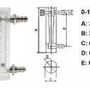 Oxygen Flow Meter 0-10LPM Flowmeter for Fluid Filtration System Oxygen Air Flowmeter Regulator Acylic Flow Meter with Control Valve for Oxygen/Air