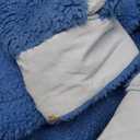 Panadila Womens Half Zip Sherpa Fleece Pullover Soft Oversized Sweatshirt with Pockets Warm Fuzzy Sweater (Medium, Bright Blue)