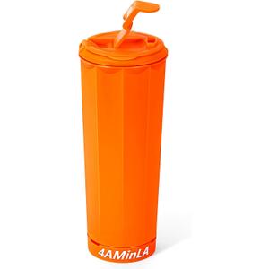 20 oz Cup with Horn - The Perfect Tumbler for Sports Fans - Reusable Water Bottle Ideal for Cheering at Game day, Tailgating, Celebration. (Orange)