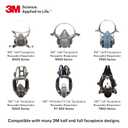 3M P100 Advanced Respirator Filter 2297, 1 Pair, Helps Protect Against Oil and Non-Oil Based Particulates, Nuisance Level Organic Vapor Relief, Mining, Shipbuilding, Abatement, Utilities