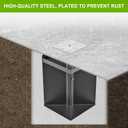 Dolibest Heavy Duty In-Ground Umbrella Base, All-Steel Ground Umbrella Stand, Universal Patio Umbrella Anchor, Space-Saver Design for Outdoor Offset Cantilever and Middle Pole Patio Umbrellas