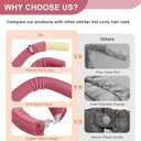 Heatless Curlers, No Heat Hair Curlers to Sleep In for Overnight Curls, Comfortable Hair Curlers to Sleep In, Overnight Heatless Curling Kit with Satin Headscarf, For All Hair Types - 4Pcs Rose-Red