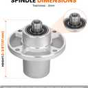 ILONPA 3 Pack 601804 Spindle Assembly Fits for Hustler Raptor SD Raptor Flip-Up BigDog C Series with 36" 42" 46" 48" 54" 60" inch Mower Deck, Replaces Spindle 607418