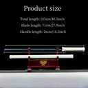 Japanese Samurai Sword, Iaido Katana Carbon Steel Blade Real Sword for Display Decoration and Gift, 
Blade Length	26.7 inches