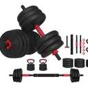 SmartBell Gym, 60 lbs. 4-in-1 Adjustable Interchangeable Dumbbell, Barbell, and Kettlebell Weight Set, Black