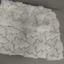 Christmas Throw Pillow Covers 12 x 20 Inch Set of 2, White Christmas Tree with Gold Sequins, Winter Holiday Faux Fur Pillowcases Decor for Home Couch Sofa