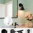 Modern Wireless Battery Operated Wall Sconces, Black Rechargeable Cordless LED Wall Lights Set of Two, Dimmable Battery Powered Wall Decor Lamp Fixture with Remote Control for Bedroom Indoor