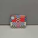 DEENAKIN for iPhone 14 Pro Wallet Case with Card Holder + Cash Clip, RFID-Blocking, Military-Grade Drop Protection & UV-Printed Artwork, Magnetic Closure with Leather Stand - Patchwork Checkerboard