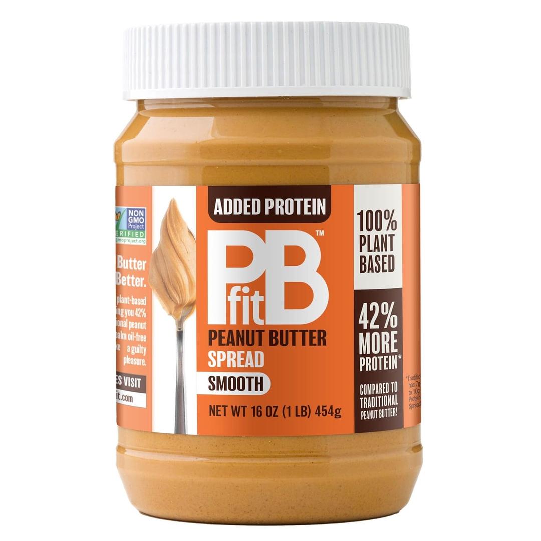 PBfit Peanut Butter Spread, 10g Plant Based Protein per Serving, Keto and Vegan Nut Butter, No Palm Oil, No Artificial Sweeteners or Preservatives, 16 oz
