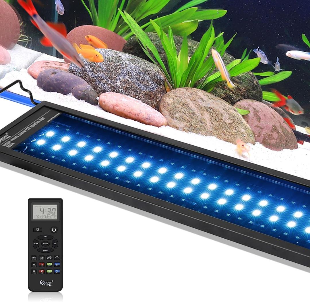 hygger Advanced Remote Control Aquarium Light Customizable Full Spectrum Fish Tank LED with DIY, Default & Weather Mode Freshwater Planted Tank (58W for 48~54inch Tank)