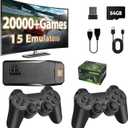 Retro Gaming Console Classic M8 64G Wireless Game Stick, 20000+ Games, 4K HDMI Output Plug & Play Handheld Game Console with 2.4G Wireless Controller Gamepad, Gifts for Kids Adult