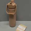 ENCOOL Insulated Water Bottle with Straw Stainless Steel Water Bottle, Leak-Proof, BPA-Free, Double Wall Vacuum Keeps Cold for 24 Hours for Sports, Travel, School (26 oz, Raw Umber)