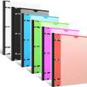 INFUN 1 Inch Telescoping 3 Ring Binder - 6PCS, Flexible Round Binder with Customizable Front Cover and Clear Catalog Pocket, 1Inch Rings, 225 Sheet Capacity