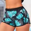 Yonique 3 Piece Athletic Tankini Swimsuits for Women with Shorts Swim Tank Tops with Sports Bra and Boyshorts Bathing Suits, XL
