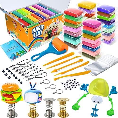 ESSENSON Modeling Clay Kit - 36 Colors Air Dry Magic Clay, DIY Molding Clay with Sculpting Tools, Kids Art Crafts Best Gift for Boys & Girls Age 3-12 Year Old
