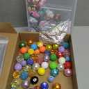 Tondiamo Beadable Badge Reel Set Retractable Clips Holder for Beads ID Name Beaded Badge Reel Resealable Pouch Bag Thank You Cards for Gift Jewelry DIY Craft Making (Multicolor)