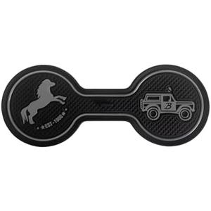 LSAUTO Car Cup Holder Coaster Compatible with Ford Bronco Offroad 2021-2025, Silicone Car Decorative Water Coaser, Bronco Car Accessories (Grey)