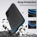 Wallet for Samsung Galaxy S25 FE Case with Card Holder Dual Layer Military Grade Protective Shockproof Hidden Card Slot Slim Fit Phone Cover - Black