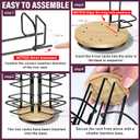 Joehea Pod Holder Compatible with Ninja Thirsti Pods, 16 Flavor Organizer for Ninja Thirsty Drink System, 360 Turntable 4-Tier for Ninja Thirsti Flavor Water Drops Organizer (1 Piece)