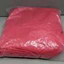 Hot Pink Square Tablecloth - 34x34 Inch Stretchy Fitted Tablecloths for Small Square Tables with Ruffle Pleated Table Skirt Wrinkle-Free Spandex Table Cover for Dining, Kitchen, Banquet & Party Decor