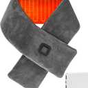 Neck Heating Pad Cordless, Rechargeable Heated Scarf with 5000mAh Power Bank, Portable Neck Warmer with 3 Heating Levels, Heating Pad for Neck Pain Relief and Stiffness, Christmas Gift, Grey