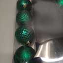 50PCS Christmas Tree Ornaments Set with Shatterproof Balls Icicle Snowflake Hanging Ornaments for Home Office Farmhouse Christmas Decorations, Dark Green