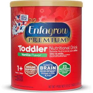 Enfagrow Premium Toddler Milk Nutritional Drink, Enfagrow Toddler Drink, Try Our Brain-Supporting Trio, Vanilla 32oz Can (32 Ounce (Pack of 1))