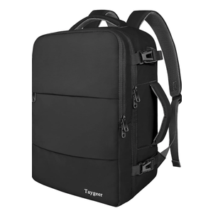 Taygeer Travel Laptop Backpack for Men Women, Airplane Approved Travel Backpack Suitcase with Usb Charging Port, Lightweight College 35l Luggage Bag 15.6inch Laptop Mochila Gifts for Business,Black, Large