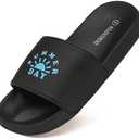 INMINPIN Kids Boys Girls Slides Sandals Comfort Non-Slip Beach Pool Shower Shoes Indoor Outdoor (Little Kid/Big Kid), Size -3