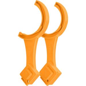 2 PCS RV Sewer Hose Wrench, Multi-Purpose RV Sewer Hose Wrench, RV Sewer Cleanout Cap Removal Wrench, Fit Most 3-Inch and 4-Inch Male/Female Camper Sewer Caps for Black Water Tank, Orange