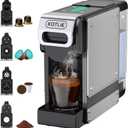 KOTLIE Single Service Coffee Maker for K*cup/Dol*e Gu*to/Ne*presso Original and Ground Coffe,34 oz,7 Water Levels,Compact Coffee Maker,ST-550 (Black)